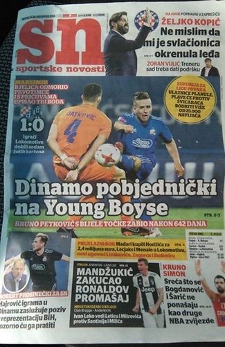 Okładka "Sportske Novosti"