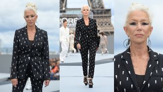76-letnia Helen Mirren w rockowym wydaniu ZACHWYCA na paryskim Tygodniu Mody (ZDJĘCIA)
