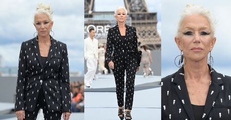 76-letnia Helen Mirren w rockowym wydaniu ZACHWYCA na paryskim Tygodniu Mody (ZDJĘCIA)