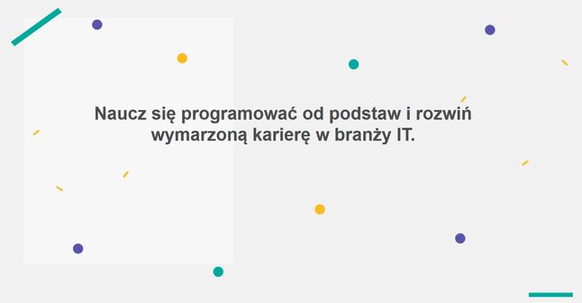 Hasło reklamowe szkoły programowania CodersLab