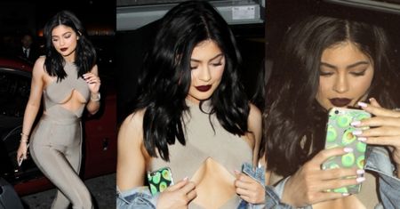 Piersi Kylie Jenner w obcisłym kombinezonie... za 6 tysięcy złotych! (ZDJĘCIA)