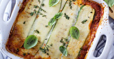Mrożona lasagne wegetariańska (przygotowana)