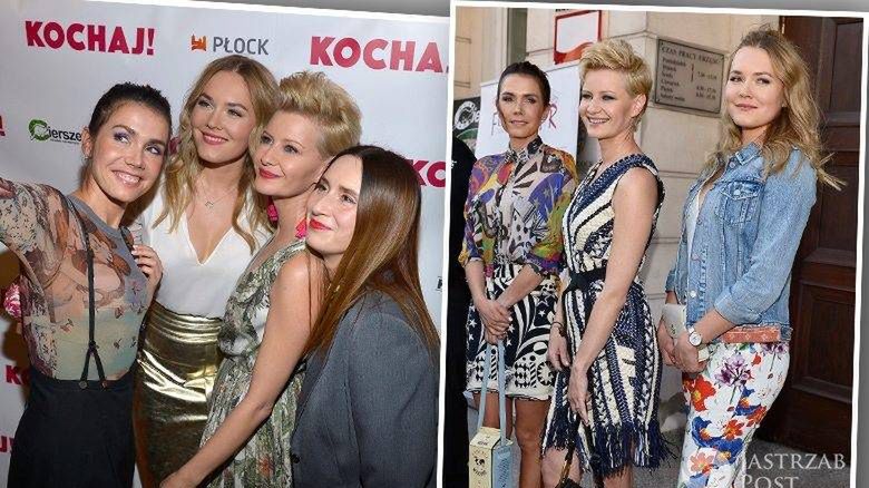 Olga Bołądź, Małgorzata Kożuchowska, Magdalena Lamparska, pokaz specjalny filmu "Kochaj" (fot. AKPA)