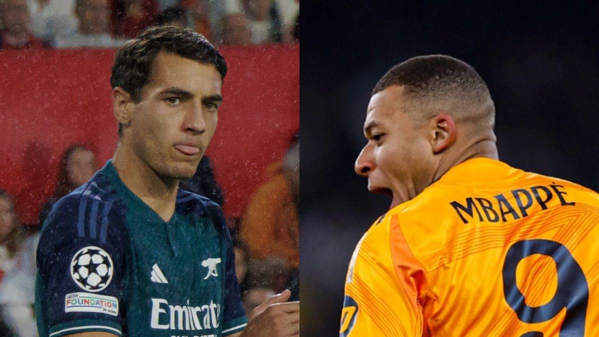 WP SportoweFakty / Kuba Duda / Instagram / Real Madryt / Na zdjęciu: Jakub Kiwior i Kylian Mbappe