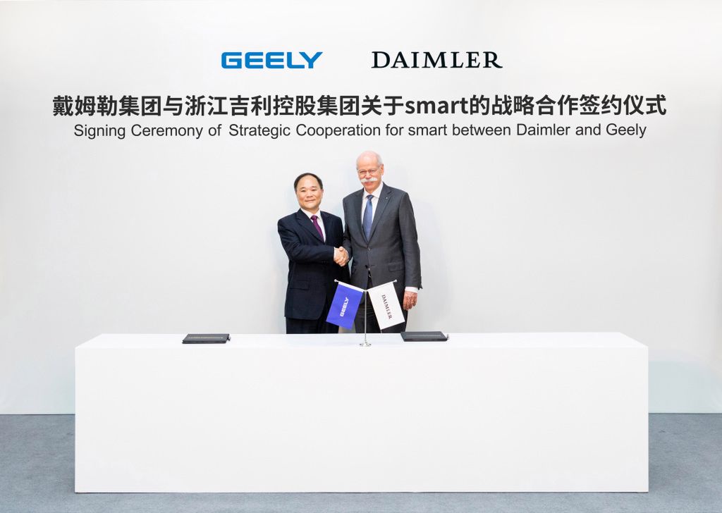 Dieter Zetsche i Li Shufu
