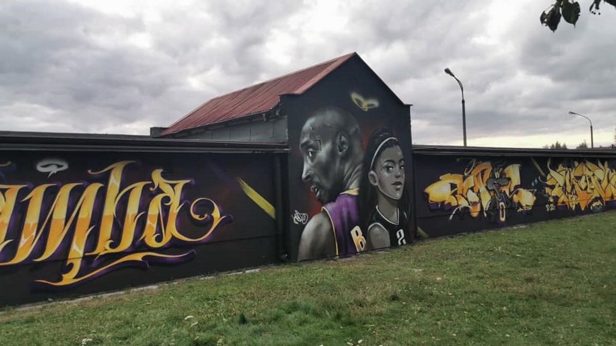 Mural pamięci Kobe Bryant'a w Starogardzie Gdańskim 