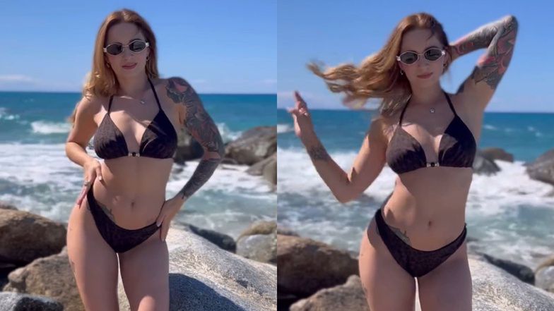 Ewelina Lisowska zaprezentowała smukłą sylwetkę na tle morza