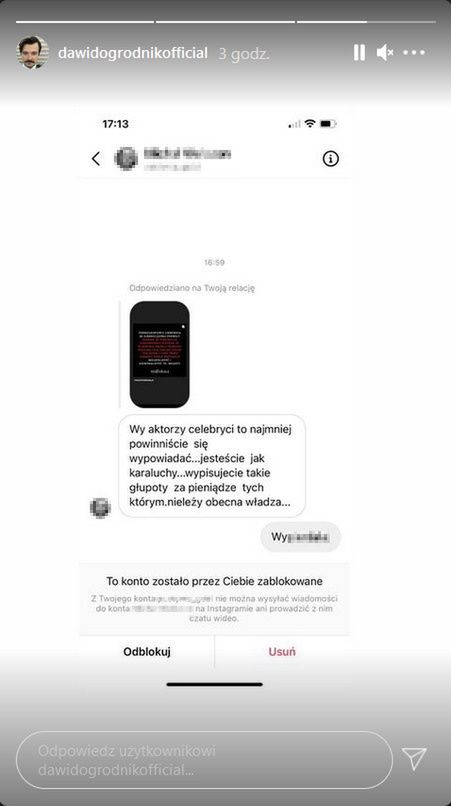 Instagram Dawida Ogrodnika