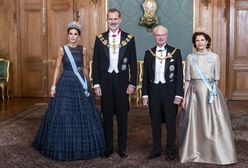 Zachwycająca! Królowa Letycja zadała szyku na uroczystej kolacji w Szwecji