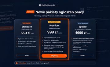 Wirtualnemedia.pl uruchamiają nowy moduł ogłoszeń o pracę