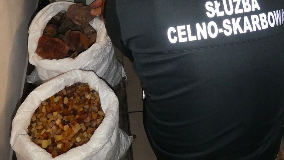 Funkcjonariusze lubelskiej Służby Celno-Skarbowej udaremnili przemyt bursztynu
