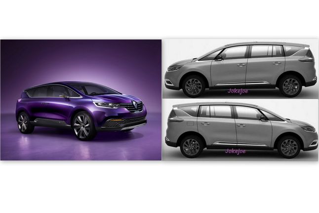 Rysunki patentowe, na zdjęciu również koncept Renault Initiale Paris