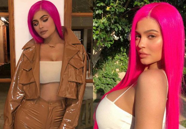 Różowe włosy Kylie Jenner na festiwalu Coachella