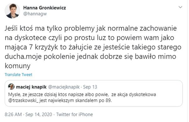 Hanna Gronkiewicz-Waltz o imprezowej przygodzie Rafała Trzaskowskiego