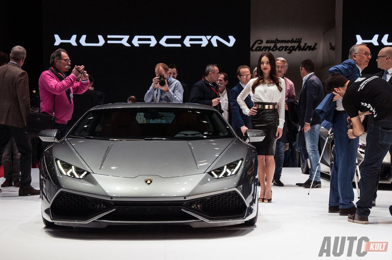 Lamborghini Huracán na salonie samochodowym w Genewie