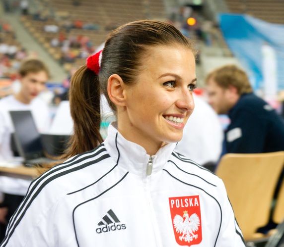 2012 rok. Anna Lewandowska podczas mistrzostw świata w karate (fot. PAP / Grzegorz Michałowski).