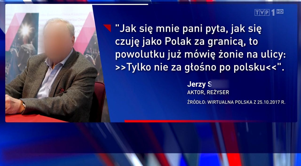 "Wiadomości" zacytowały dawne słowa Jerzego Stuhra