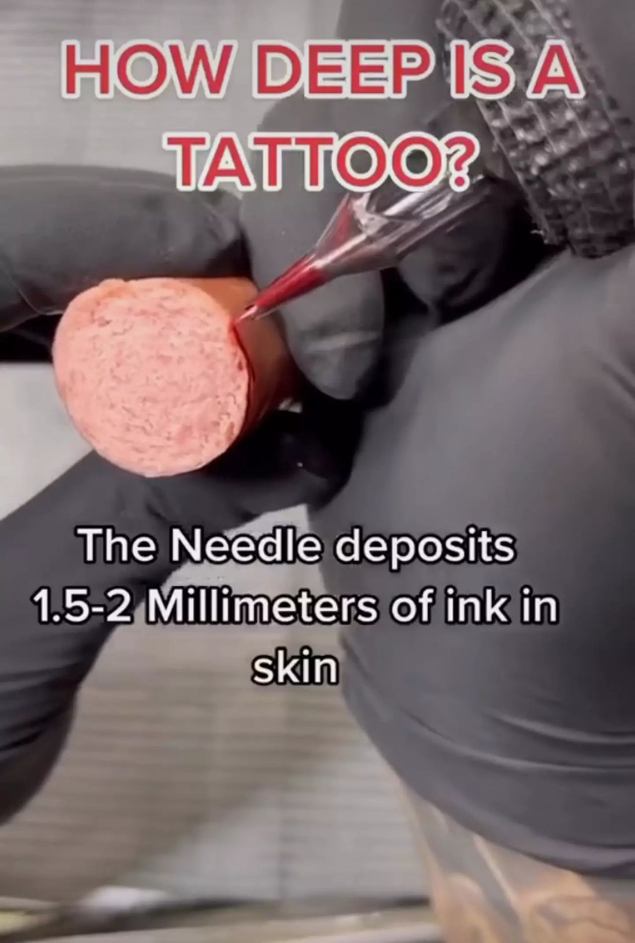 This is what the process of getting a tattoo looks like.