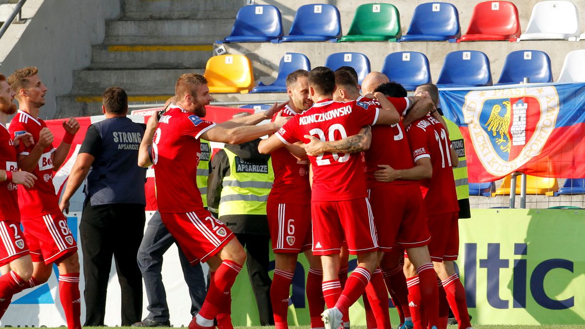 PAP/EPA / TOMS KALNINS / Na zdjęciu: piłkarze Piasta Gliwice