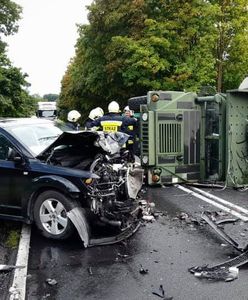 Wielkopolska. Zderzenie z wojskowym pojazdem. Poszkodowane dzieci