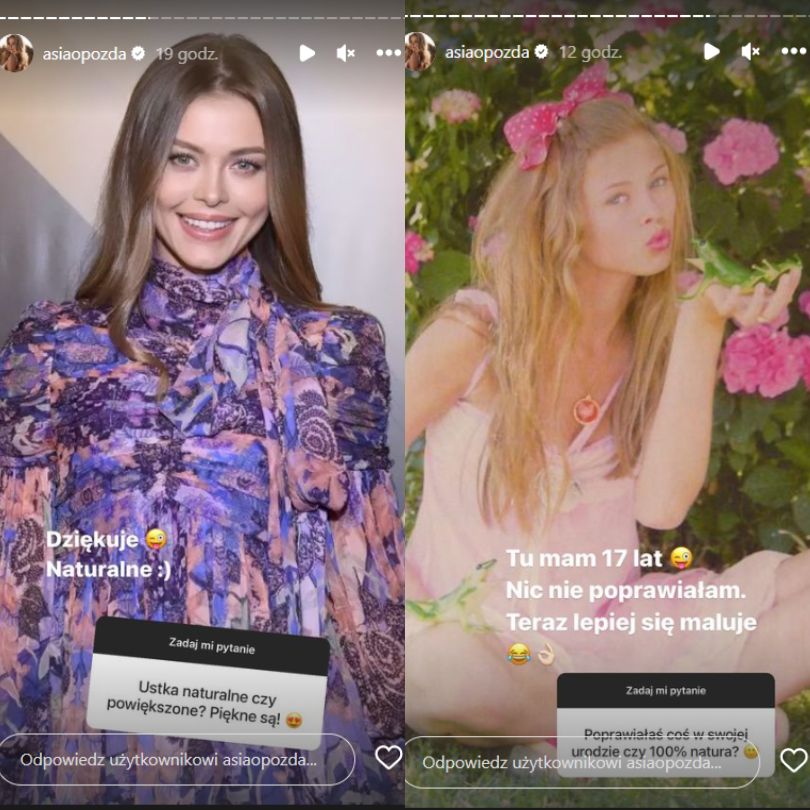 Joanna Opozda pokazuje stare zdjęcia i odpowiada na pytania o poprawianie urody