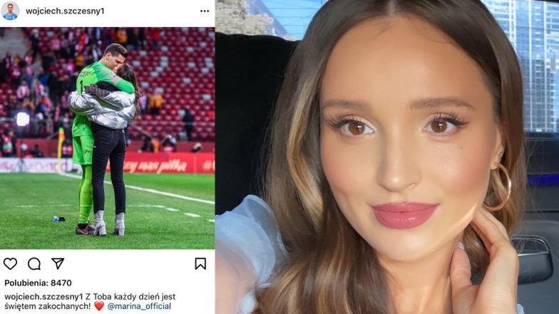 Wojciech Szczęsny składa życzenia Marinie