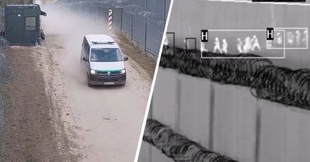 Gorąco na granicy. Auta Straży Granicznej zostały uszkodzone
