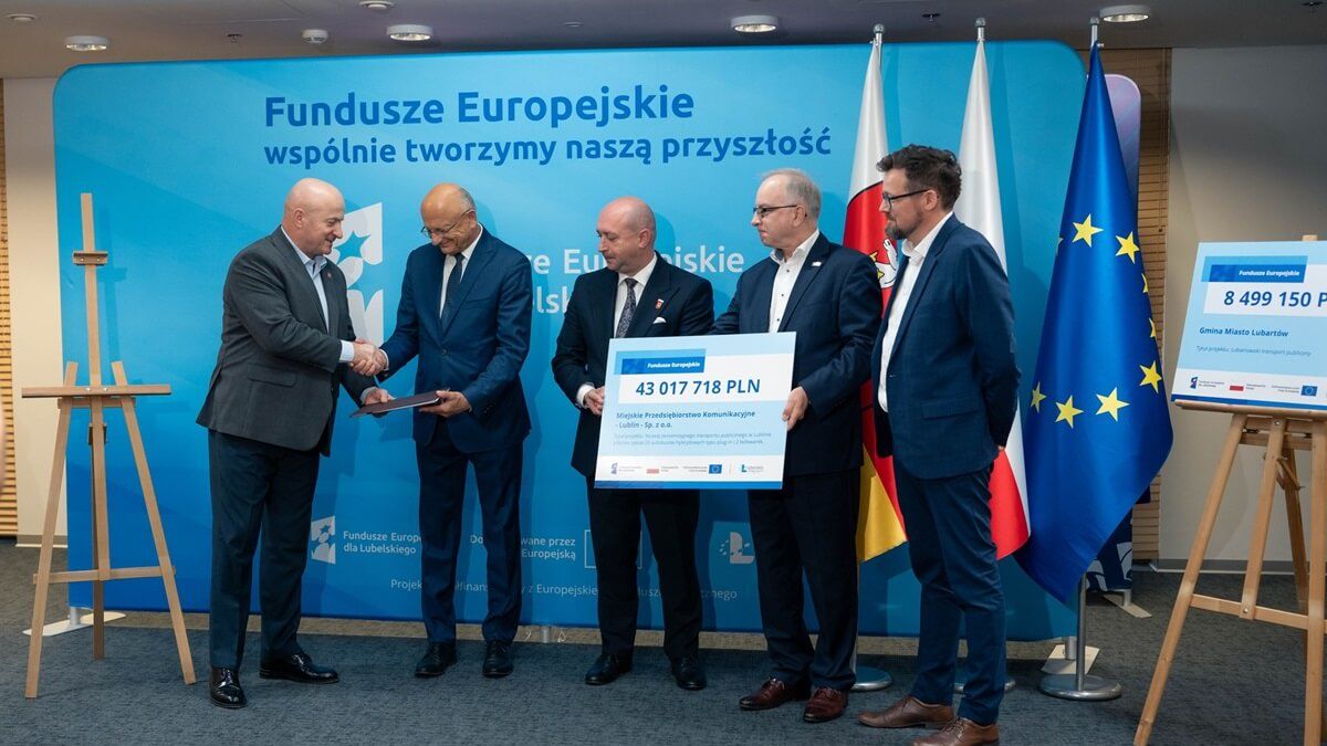 Umowa na dofinansowanie w wysokości 43 mln zł na zakup przez MPK Lublin 20 autobusów hybrydowych typu plug-in