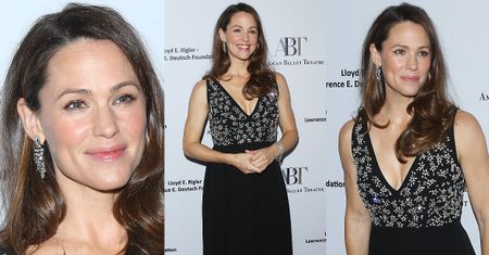 Naturalna Jennifer Garner w eleganckiej sukni od Prady
