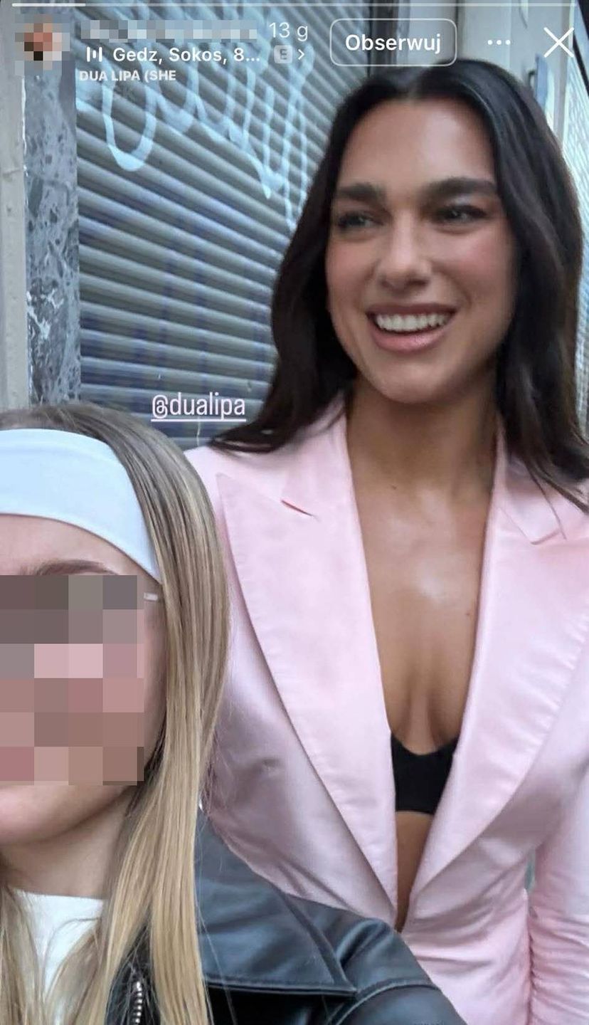 Dua Lipa z fanką w Warszawie