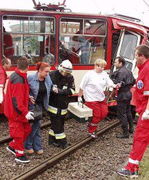 14 poszkodowanych w zderzeniu dwóch tramwajów