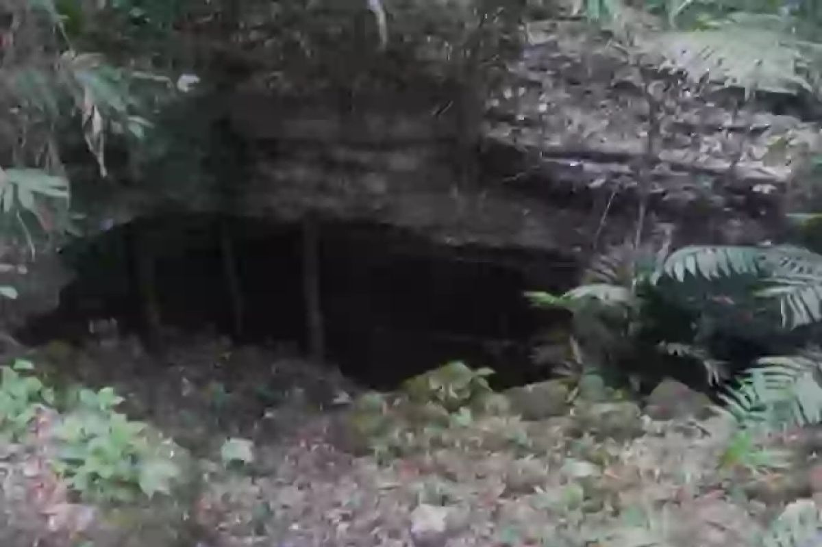 Entrance to one of the caves at the archaeological site
