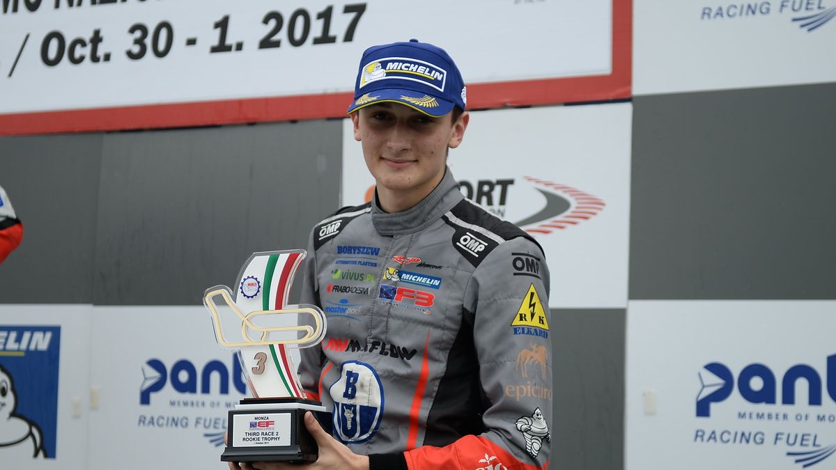 Alex Karkosik na podium debiutantów na torze Monza