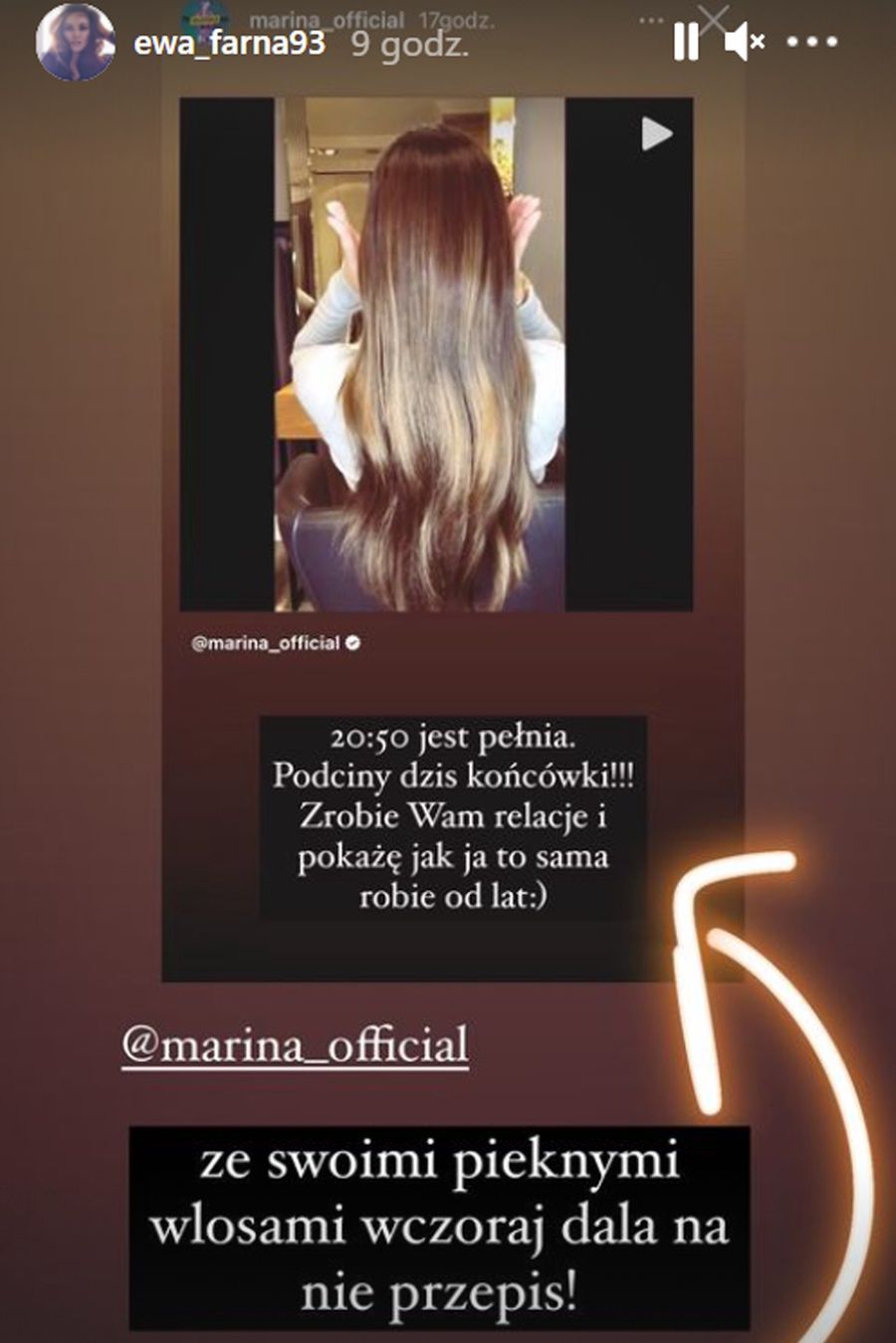 Ewa Farna skorzystała ze sposobu Mariny na piękne włosy
