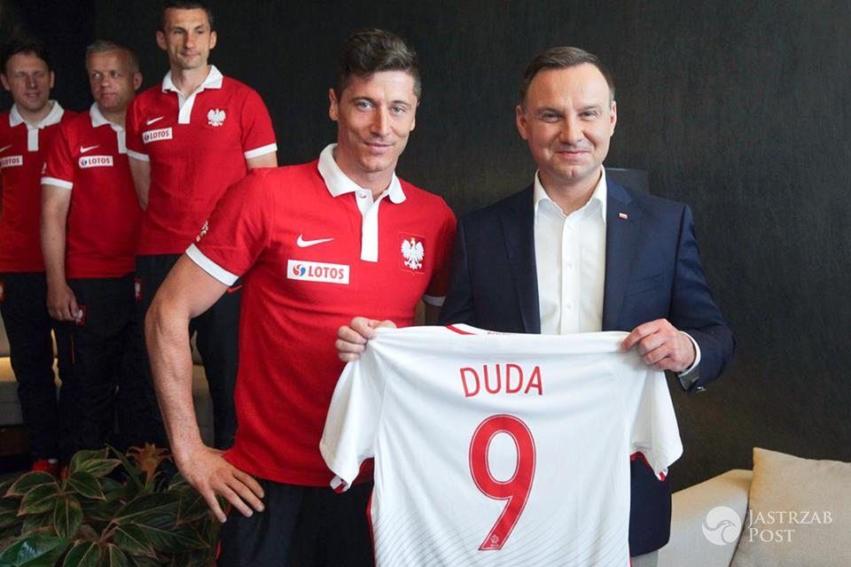 Robert Lewandowski i Andrzej Duda w Arłamowie