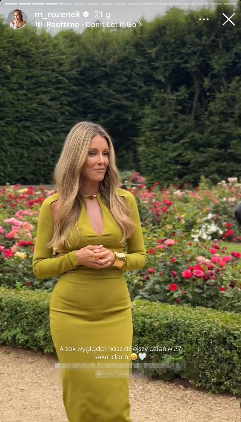 Małgorzata Rozenek pozdrawia z planu