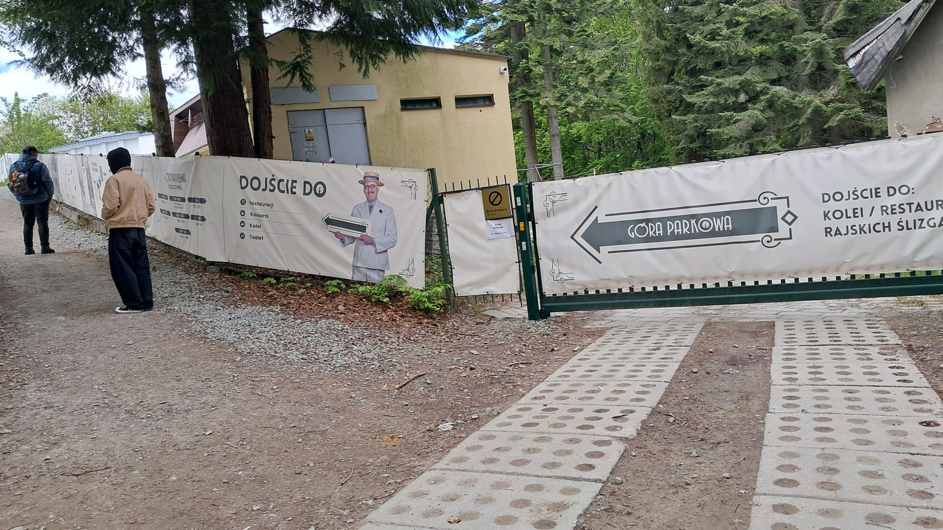Góra Parkowa jest aktualnie w dużej części wielkim placem budowy