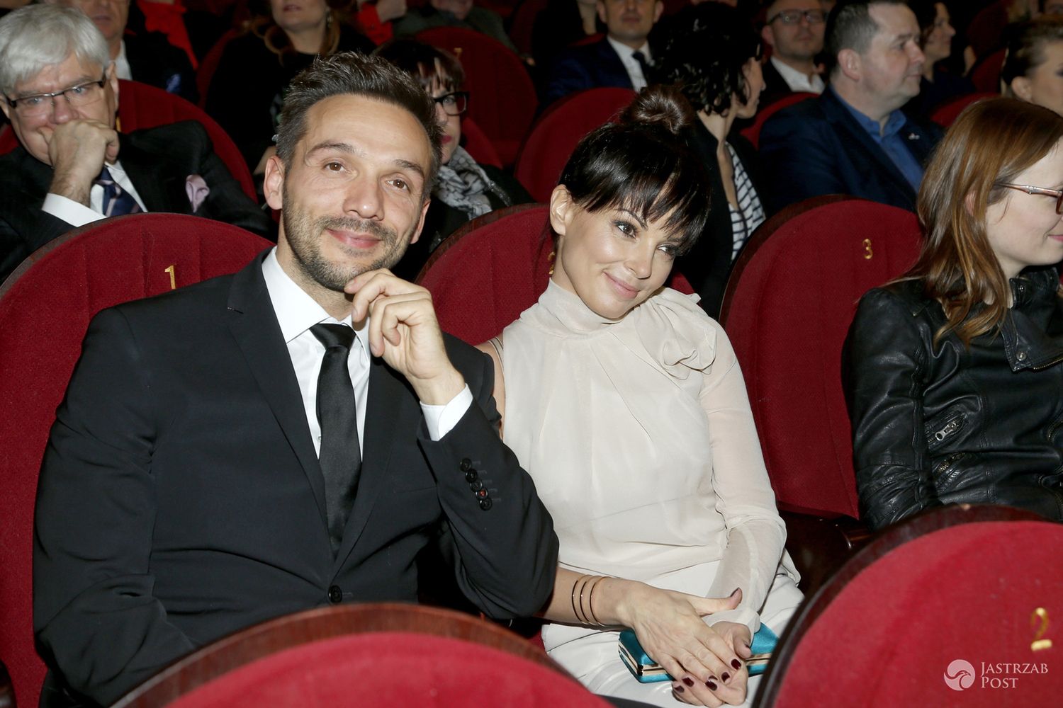 Katarzyna Glinka pierwszy raz publicznie z partnerem Jarosławem w Teatrze Kwadrat