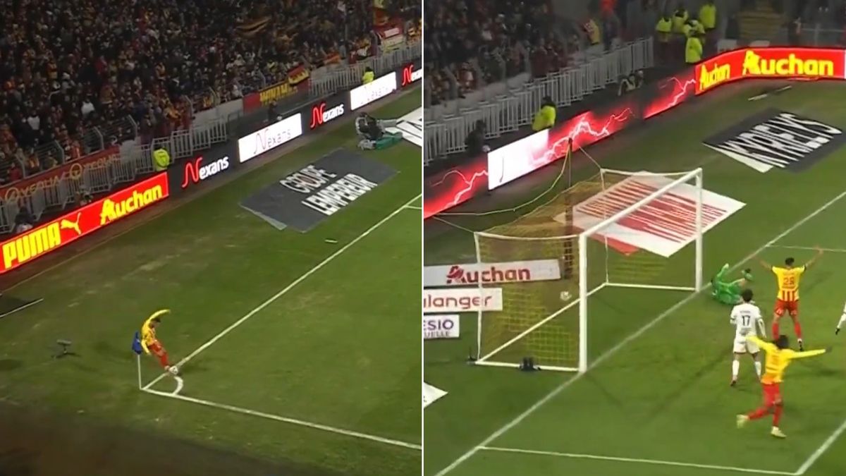 Twitter / Eleven Sports / Dośrodkowanie Frankowskiego i gol Lens