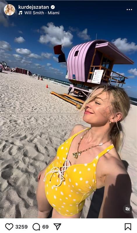 Barbara Kurdej-Szatan na plaży