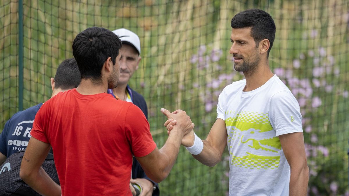 Zdjęcie okładkowe artykułu: Getty Images / Tim Clayton/Corbis / Na zdjęciu: Carlos Alcaraz i Novak Djoković