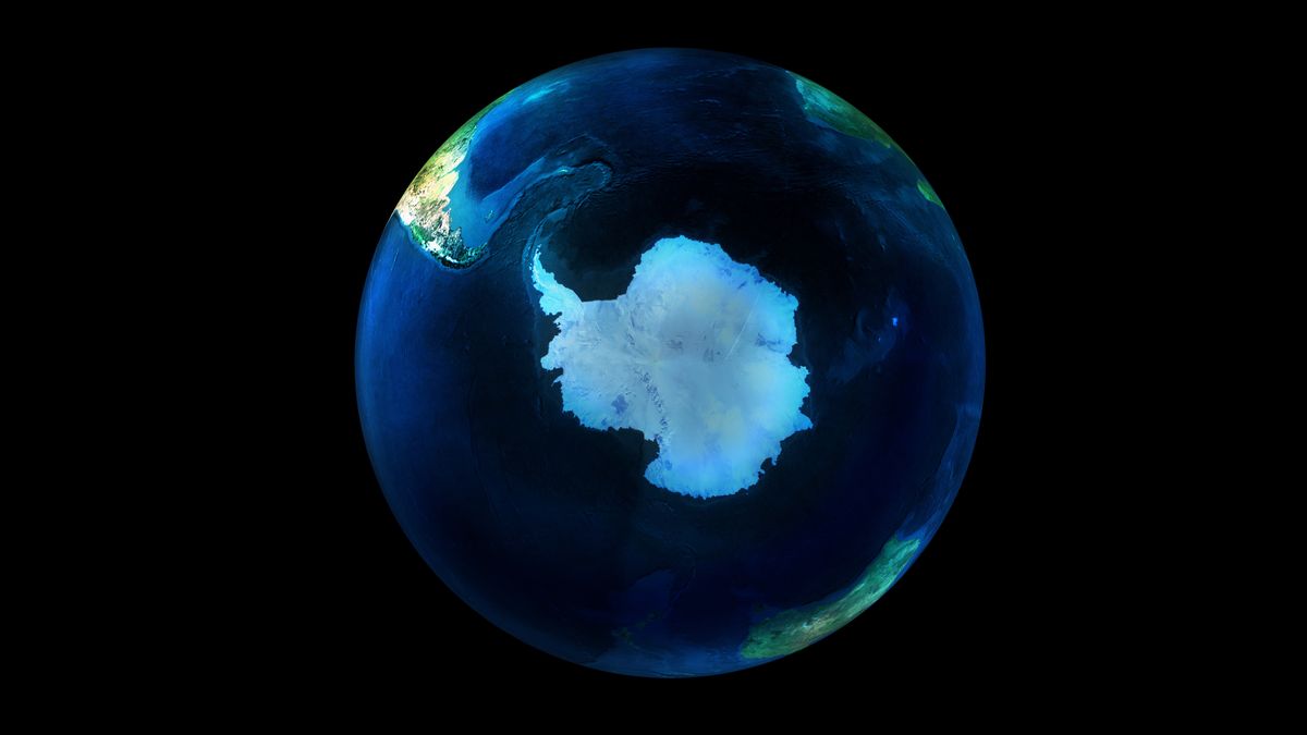 Antarktyda na mapie Ziemi