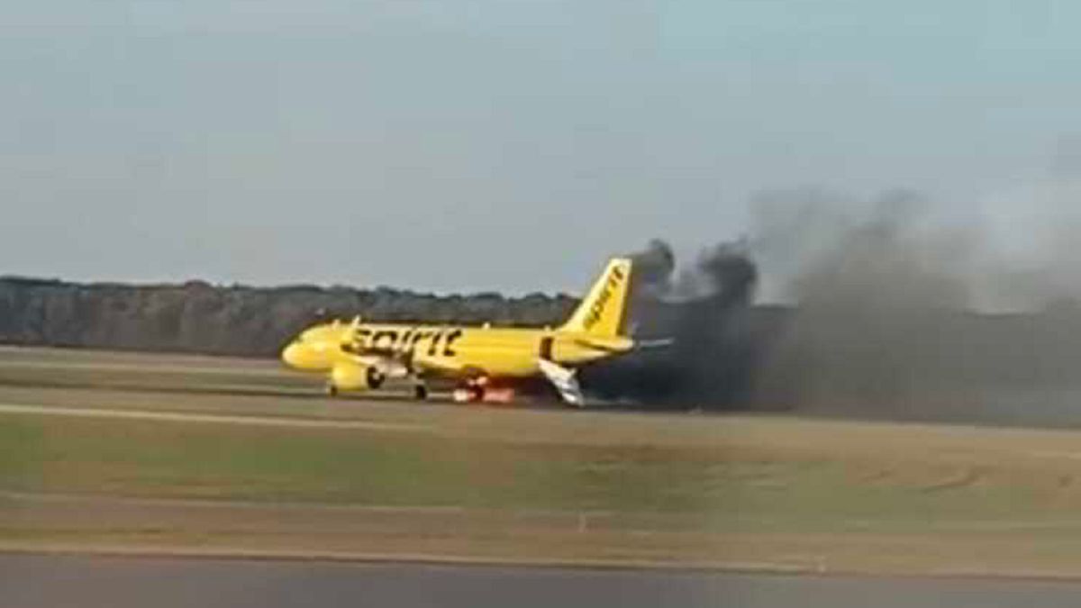 Samolot zaczął płonąć chwilę przed startem w Atlantic City 