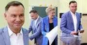 Uśmiechnięci Dudowie przybywają na głosowanie w szampańskich nastrojach (FOTO)