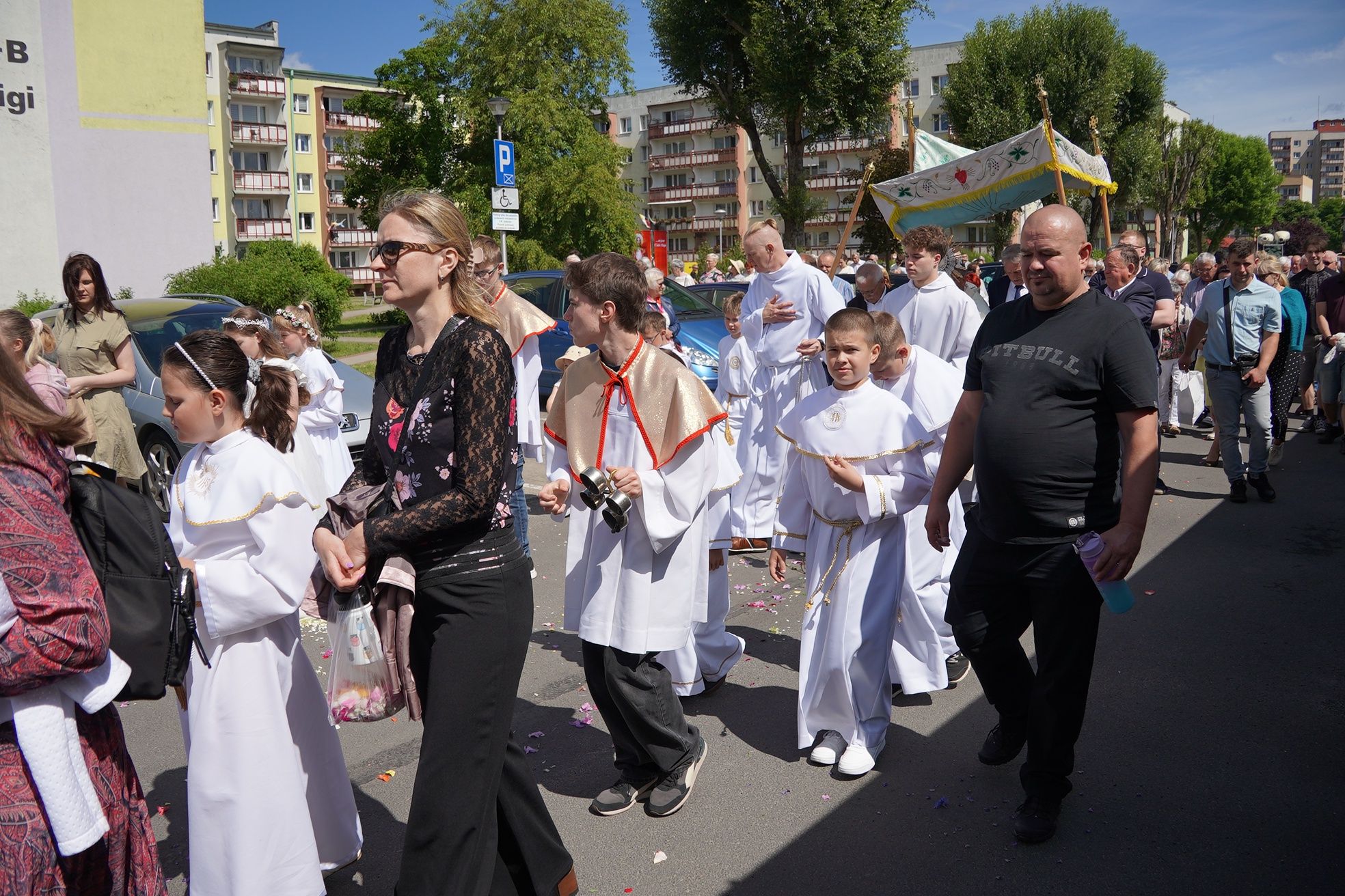 Procesja Bożego Ciała w Parafii Miłosierdzia Bożego w Pile