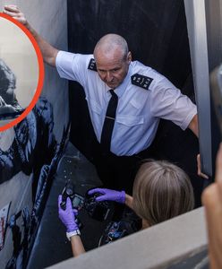 Banksy namalował. Mural szybko schowany za zasłoną