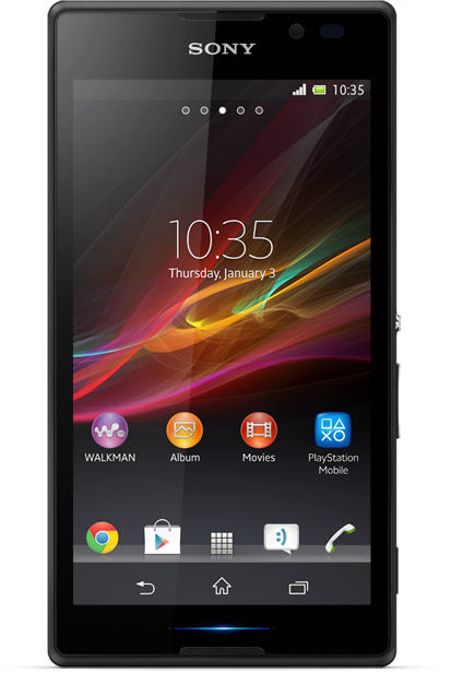 Xperia C jest to średniopółkowy smartfon z obsługą Dual Sim.