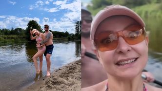 Magdalena Narożna prezentuje odchudzoną sylwetkę w bikini podczas rodzinnego wypadu na kajaki