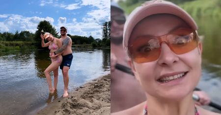 Magdalena Narożna prezentuje odchudzoną sylwetkę w bikini podczas rodzinnego wypadu na kajaki