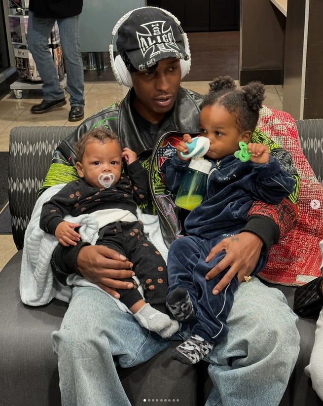 ASAP Rocky with his sons